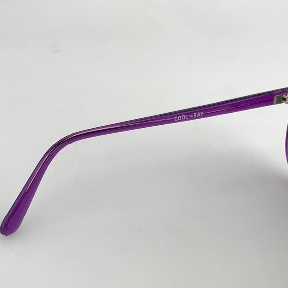 Vintage Cool-Ray Sunglasses Purple Round Oversized Retro - Picture 4 of 10